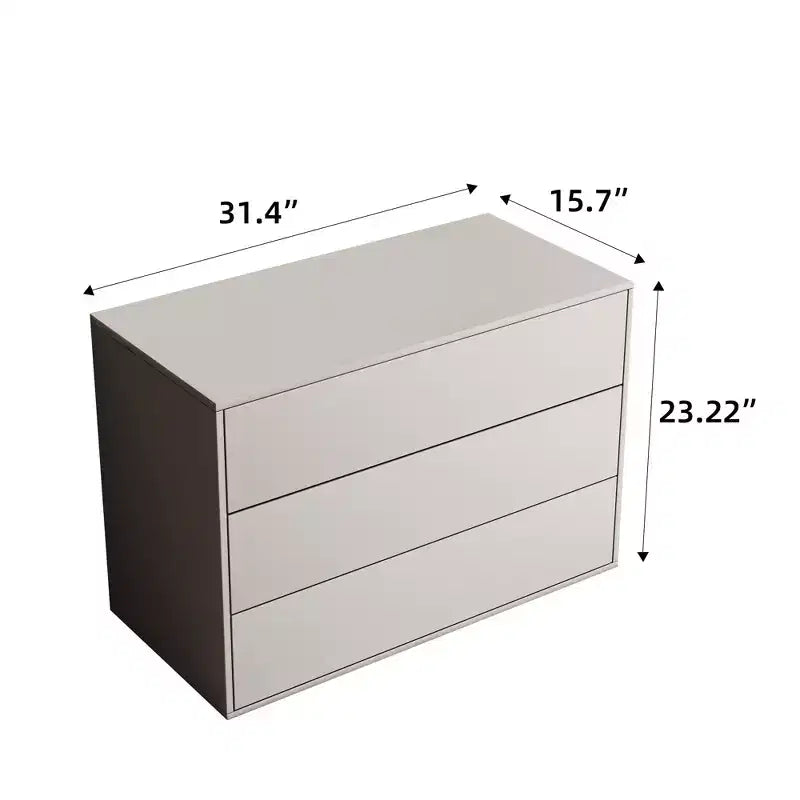 Meuble de rangement empilable de 80 cm, design moderne, convient pour le salon et la chambre à coucher, blanc ivoire
