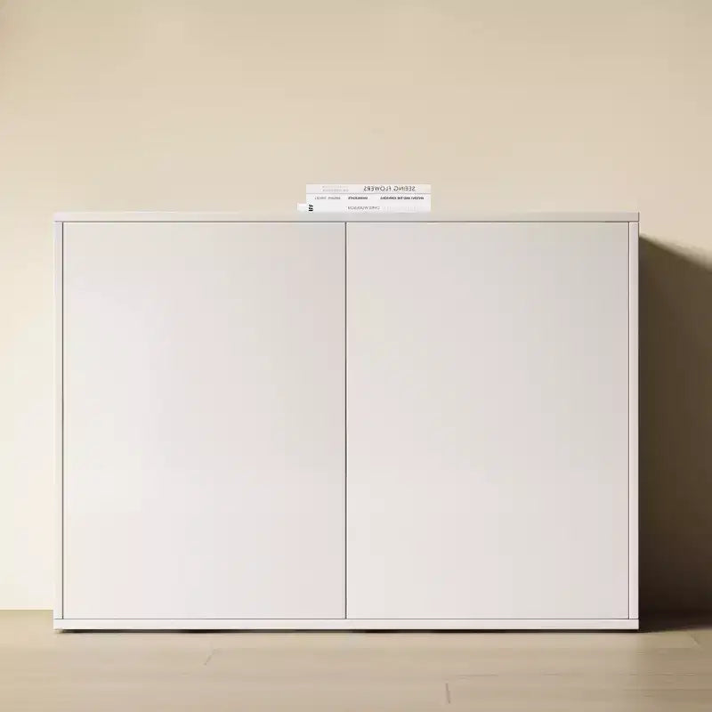 Meuble de rangement empilable de 80 cm, design moderne, convient pour le salon et la chambre à coucher, blanc ivoire
