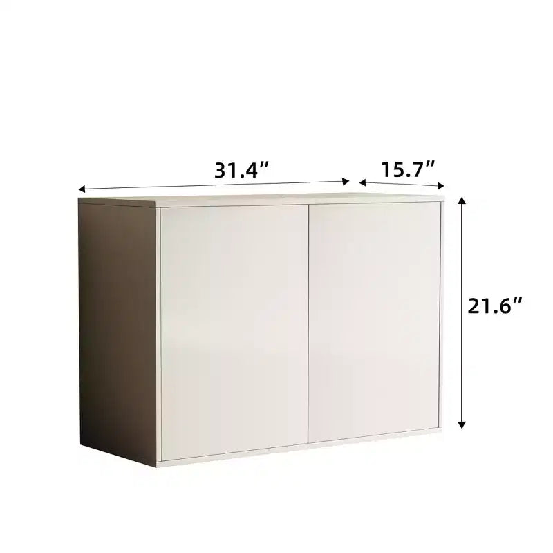 Meuble de rangement empilable de 80 cm, design moderne, convient pour le salon et la chambre à coucher, blanc ivoire