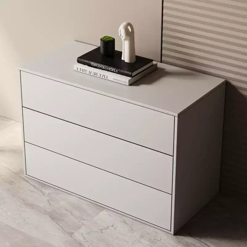 Luck Live Modern 31.49in stackable design storage cabinet, suitable for living room and bedroom, ivory white
