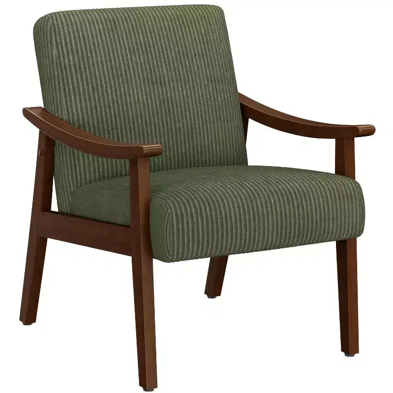 Fauteuil en velours côtelé du milieu du siècle pour salon, chambre à coucher