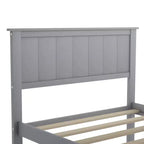 Lit plateforme double en bois avec tiroir de rangement