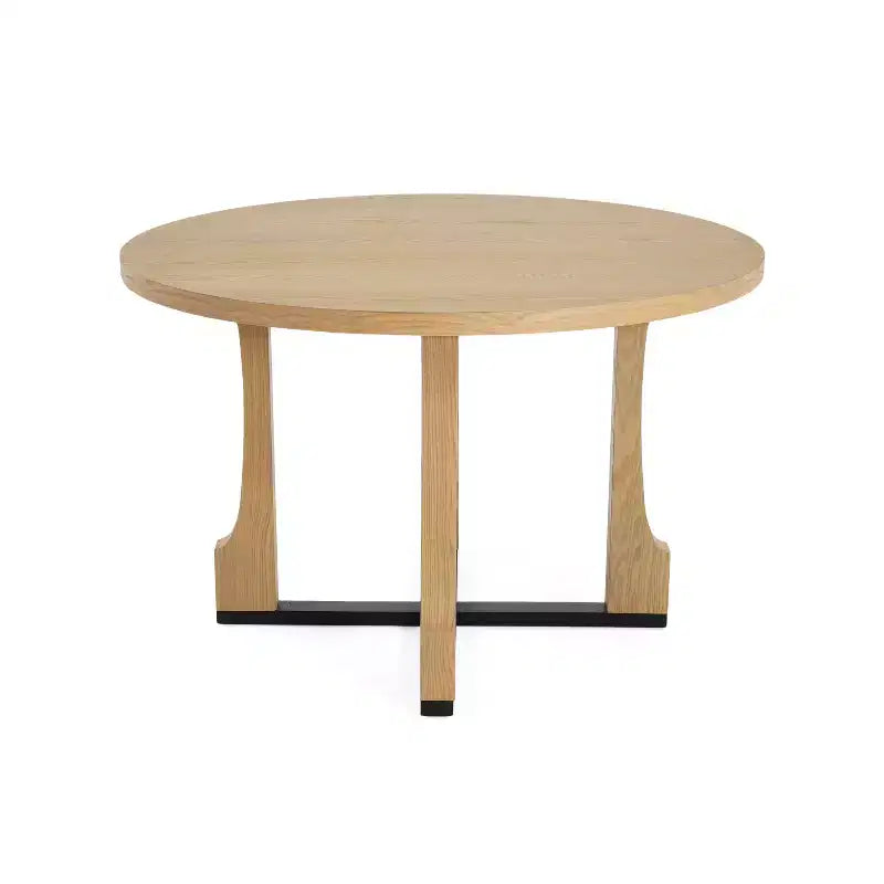 Table à manger ronde rustique avec piétement croisé 48 po