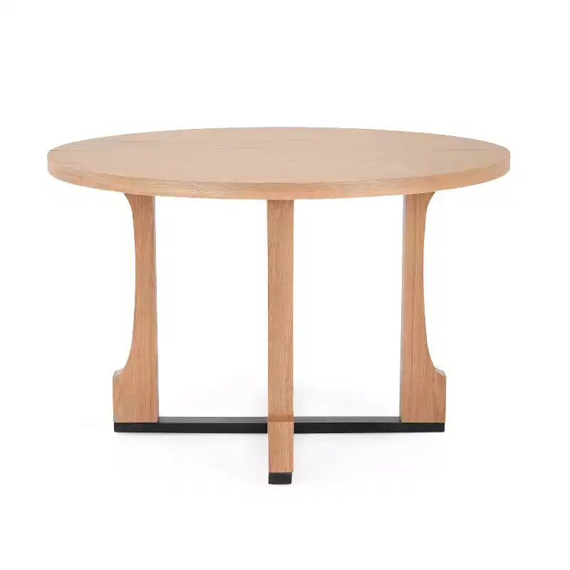 Table à manger ronde rustique avec piétement croisé 48 po