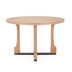 Table à manger ronde rustique avec piétement croisé 48 po
