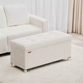 Storage Ottoman Bench, Storage Chest with Lid, 15 x 30 x 15.2 Inches, Foot Rest Stool, 20 Gal. (77 L), for Bedroom, Living Room