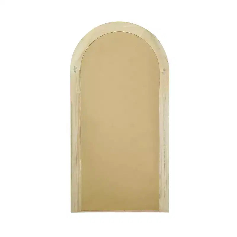 Miroir pleine longueur de style escalier en bois massif avec blocs angulaires et finition blanchie, 180x90x4 cm (sans support)