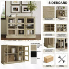 Bahut buffet moderne en bois avec portes de rangement pour salle à manger