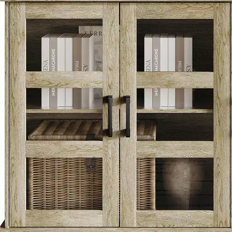Bahut buffet moderne en bois avec portes de rangement pour salle à manger