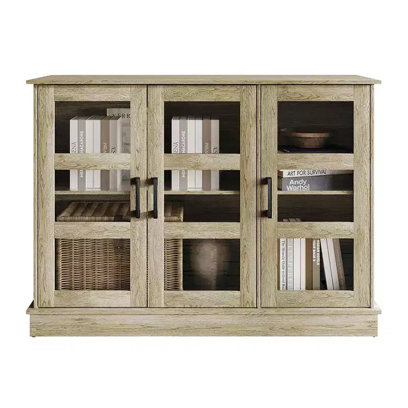 Bahut buffet moderne en bois avec portes de rangement pour salle à manger