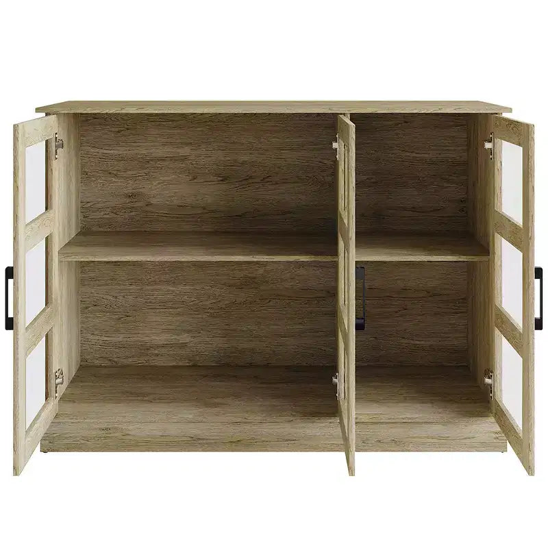 Bahut buffet moderne en bois avec portes de rangement pour salle à manger
