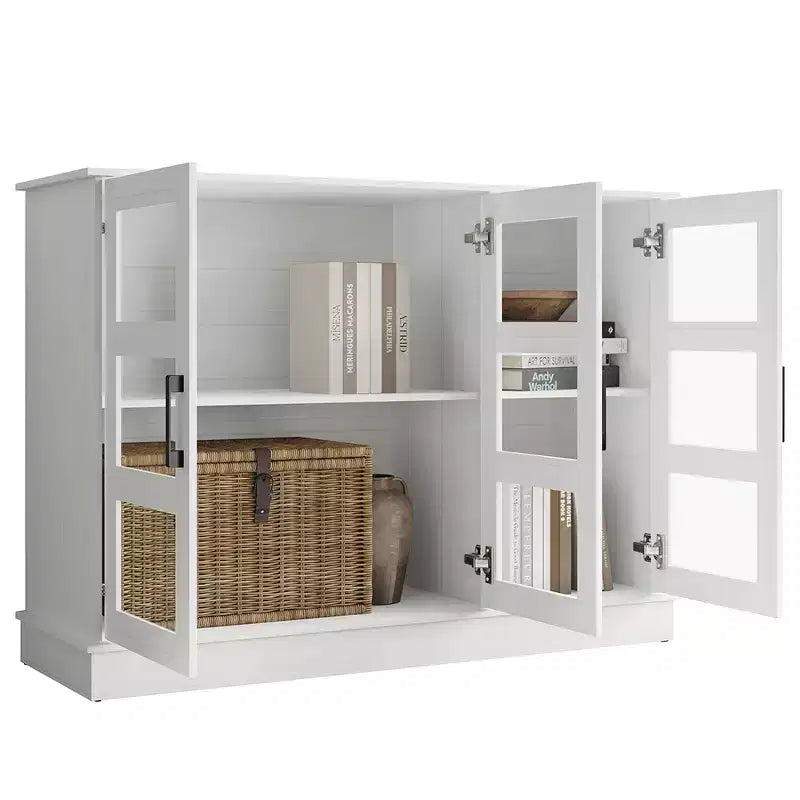 Bahut buffet moderne en bois avec portes de rangement pour salle à manger