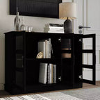 Bahut buffet moderne en bois avec portes de rangement pour salle à manger