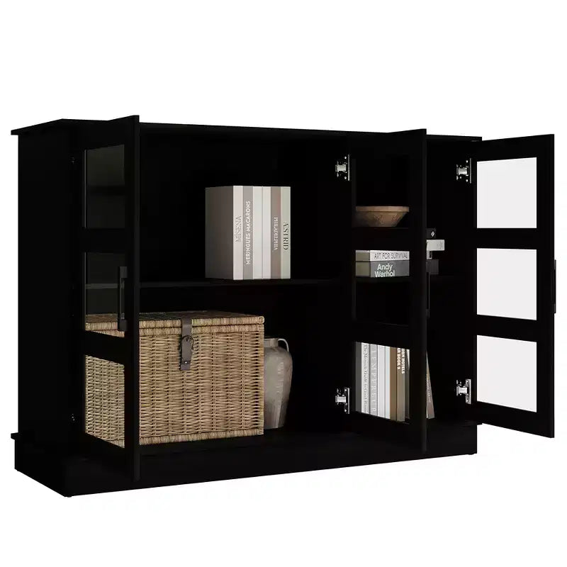 Bahut buffet moderne en bois avec portes de rangement pour salle à manger