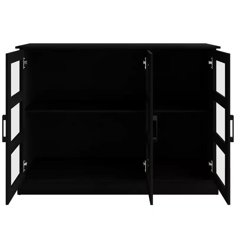 Bahut buffet moderne en bois avec portes de rangement pour salle à manger