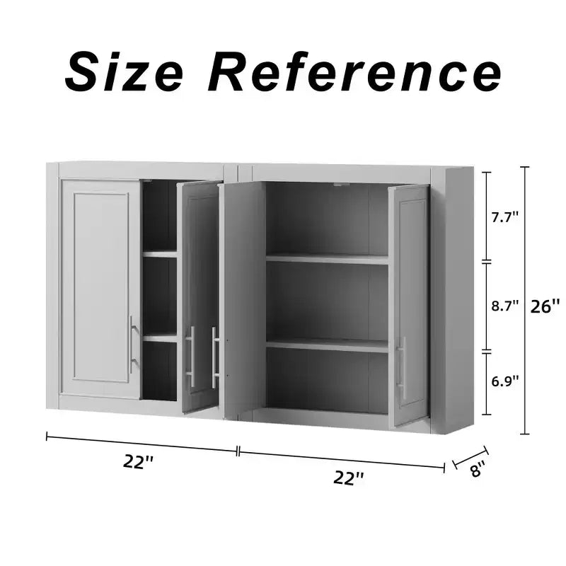 Meuble de rangement pour buanderie en bois 26x44x8 avec étagères réglables, blanc