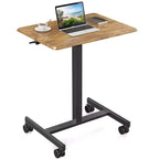Adjustable Rolling Desk Laptop Computer Cart for Home, Office, Classroom,Overbed Table