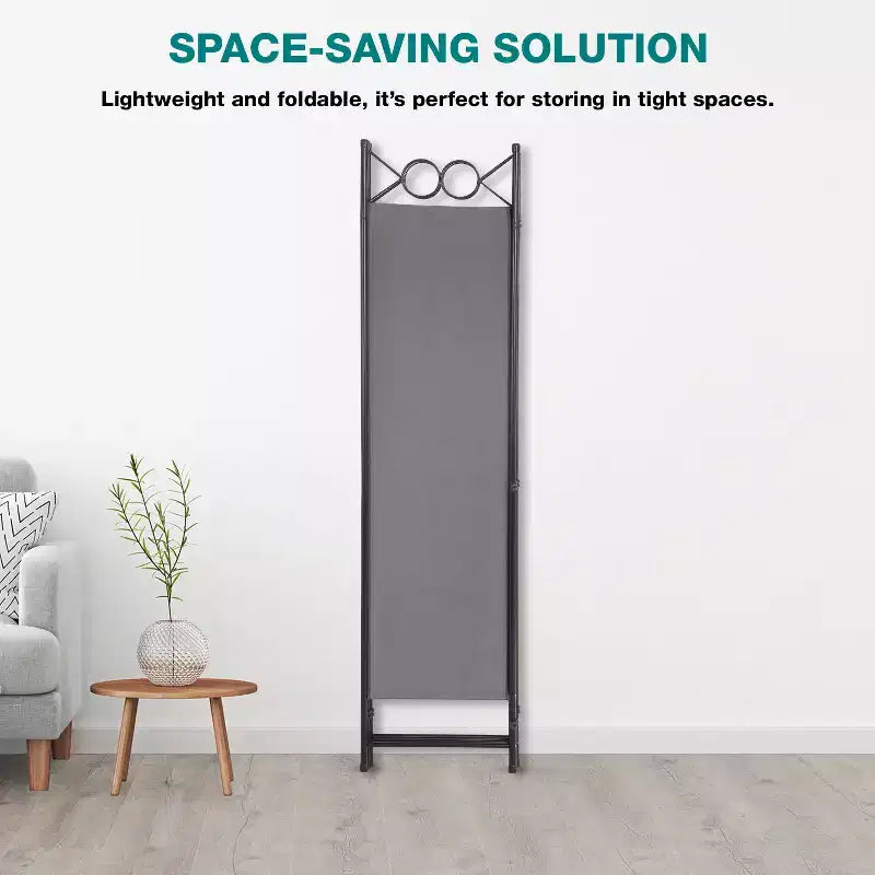 Séparateur de pièce 4 Panneaux Pliant Paravent 1,7M Cloison Amovible Autonome