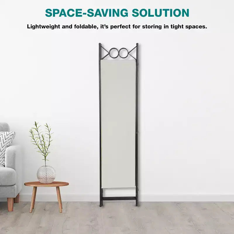 Séparateur de pièce 4 Panneaux Pliant Paravent 1,7M Cloison Amovible Autonome