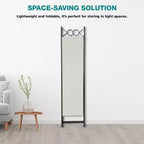 Séparateur de pièce 4 Panneaux Pliant Paravent 1,7M Cloison Amovible Autonome