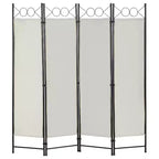 BestMassage Room Divider 4 Panel Folding Privacy Screen 5.6FT Freestanding Partition Wall Divider