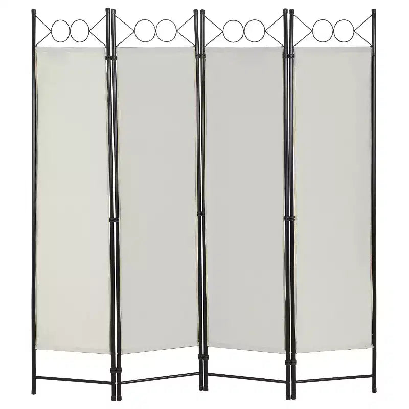 BestMassage Room Divider 4 Panel Folding Privacy Screen 5.6FT Freestanding Partition Wall Divider