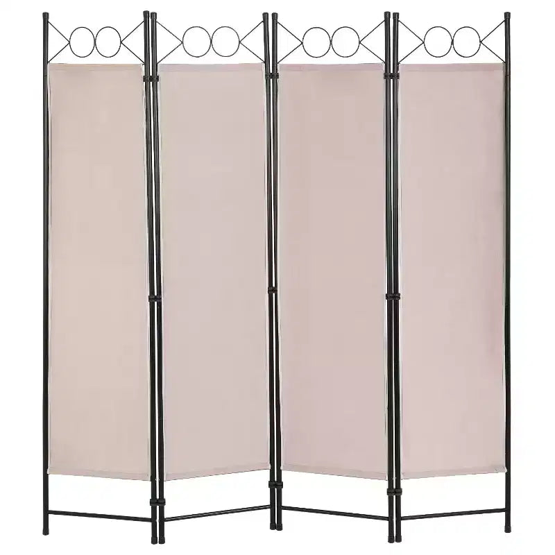 Séparateur de pièce 4 Panneaux Pliant Paravent 1,7M Cloison Amovible Autonome