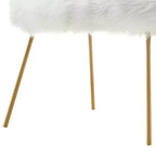 Fauteuil d'appoint en fourrure – Fauteuil rembourré moelleux pour salon et chambre à coucher