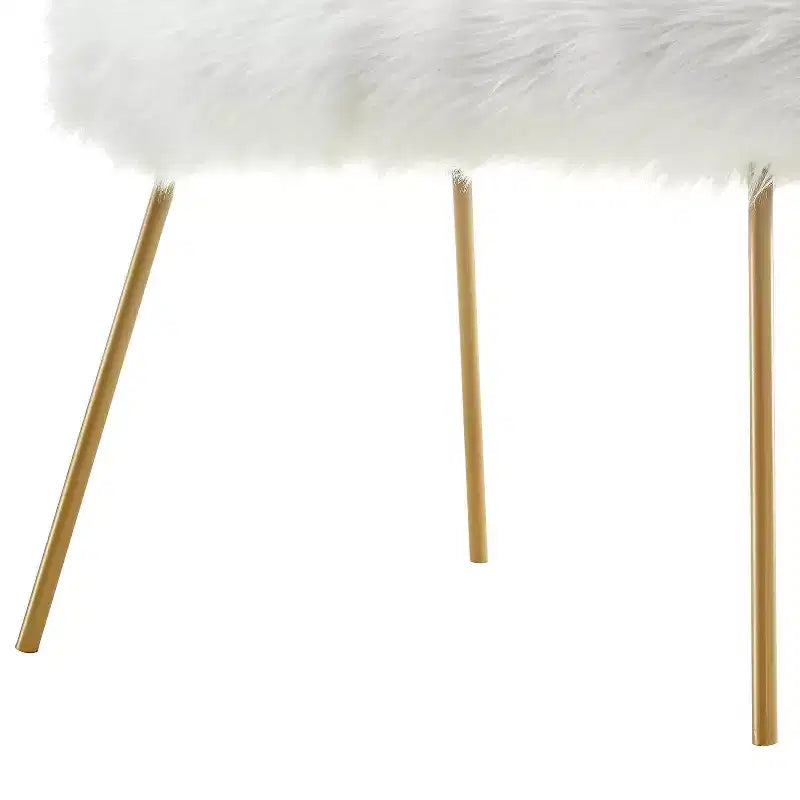 Fauteuil d'appoint en fourrure – Fauteuil rembourré moelleux pour salon et chambre à coucher