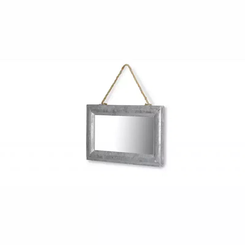 9 Miroir d'appoint encadré en métal argenté