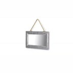 9 Miroir d'appoint encadré en métal argenté