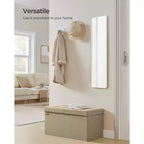 Banc de rangement pliable, 38 x 76 x 38 cm, couvercle rabattable, capacité de charge de 300 kg