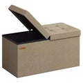 Storage Ottoman, Foldable Storage Bench, 15 x 30 x 15 Inches, Flipping Lid, 660 lb Load Capacity
