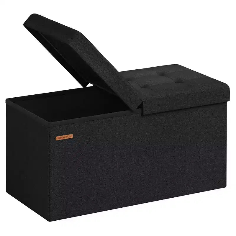 Banc de rangement pliable, 38 x 76 x 38 cm, couvercle rabattable, capacité de charge de 300 kg