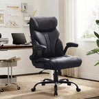 Chaise de bureau à dossier haut, chaise de bureau d'ordinateur réglable en hauteur, angle d'inclinaison du dossier, support lombaire, roulettes pivotantes, confortable pour le bureau et le jeu.