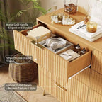 Commode 8 tiroirs pour chambre à coucher, commode en bois de 55W avec pieds en métal, organisateur de rangement de vêtements, commode de placard et meuble TV pour couloir