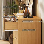 Commode 8 tiroirs pour chambre à coucher, commode en bois de 55W avec pieds en métal, organisateur de rangement de vêtements, commode de placard et meuble TV pour couloir