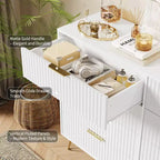 Commode 8 tiroirs pour chambre à coucher, commode en bois de 55W avec pieds en métal, organisateur de rangement de vêtements, commode de placard et meuble TV pour couloir