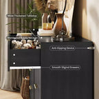 Commode 8 tiroirs pour chambre à coucher, commode en bois de 55W avec pieds en métal, organisateur de rangement de vêtements, commode de placard et meuble TV pour couloir