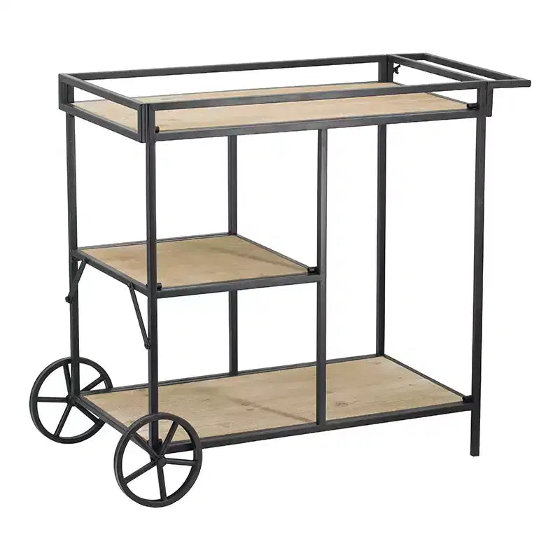 Shelf with Wheels Mobile Storage Unit 32.3x15.7x26.8