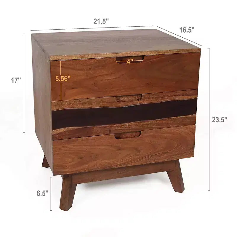 Table de chevet avec rangement pour chambre 21,5x16,5x23
