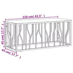 Table basse en acier inoxydable argenté, taille moyenne, style moderne