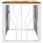 Table basse en acier inoxydable argenté, taille moyenne, style moderne