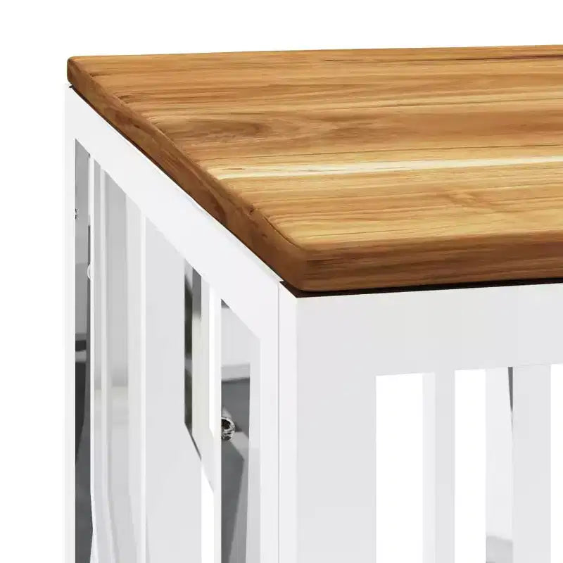 Table basse en acier inoxydable argenté, taille moyenne, style moderne