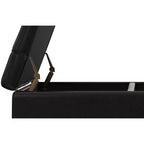 Pouf de rangement table basse carrée large 40 po Elliot