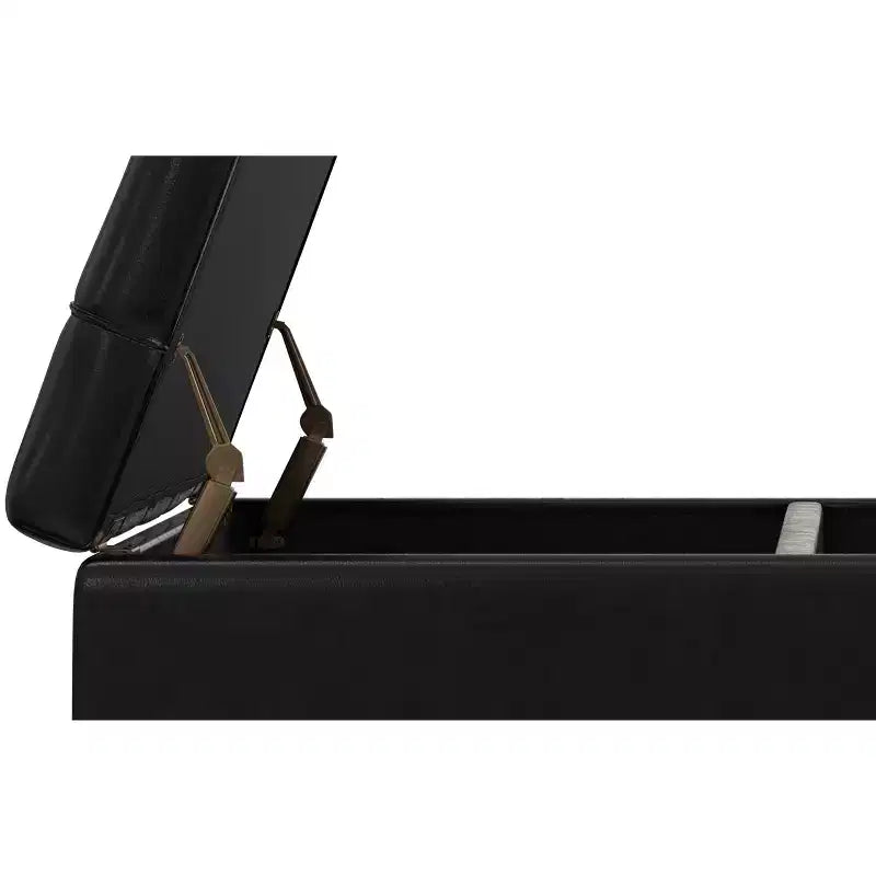 Pouf de rangement table basse carrée large 40 po Elliot