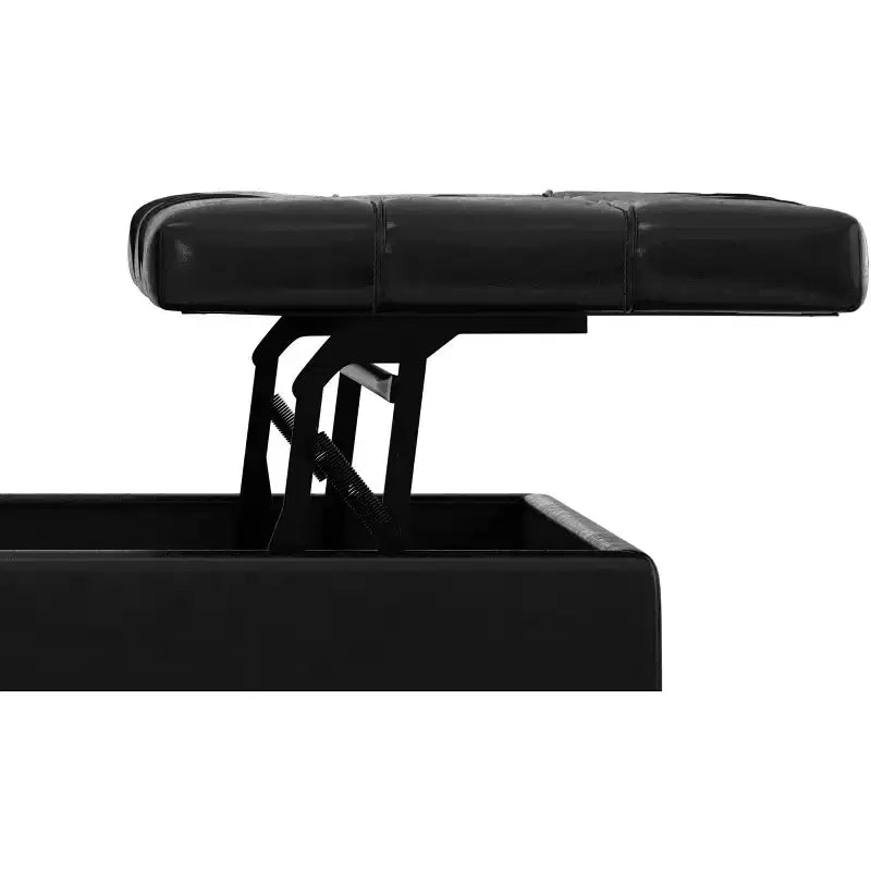 Pouf de rangement table basse carrée large 40 po Elliot