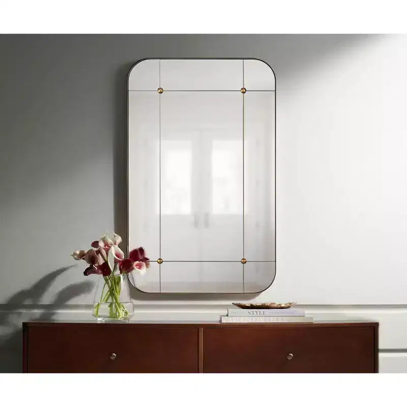 Miroir mural segmenté or vieilli 24x38