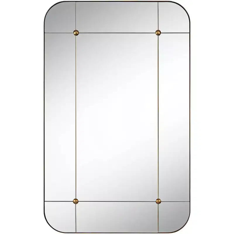 Uttermost Placid 24x38 Aged Gold Segmented Wall Mirror