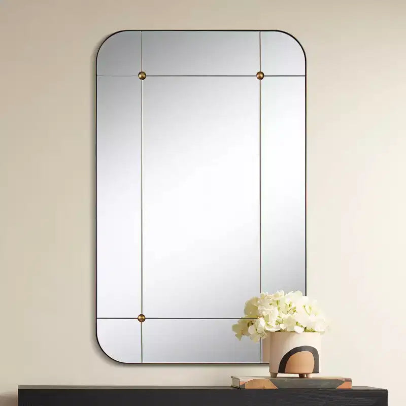 Miroir mural segmenté or vieilli 24x38